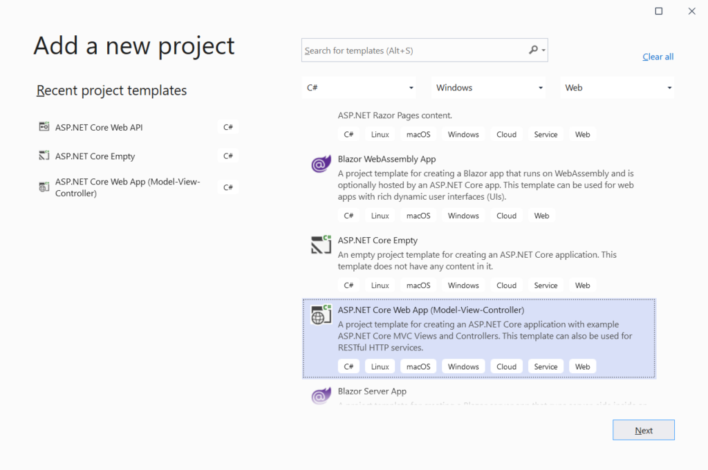 Create ASP.NET Core Project with OpenID Connect