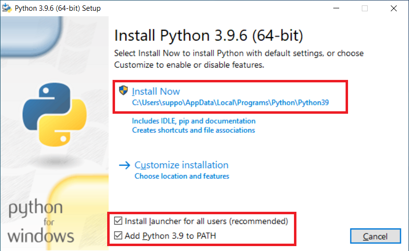 Python Installer - Select Path